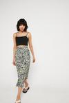 Warehouse Jersey Crepe Printed Elastic Waist Midi Skirt thumbnail 2