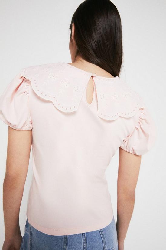 Warehouse Broderie Collared Tee 3