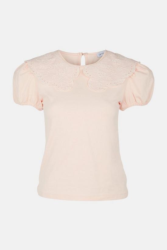 Warehouse Broderie Collared Tee 5
