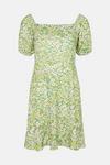 Warehouse Jersey Crepe Printed Square Neck Puff Sleeve Dress thumbnail 5