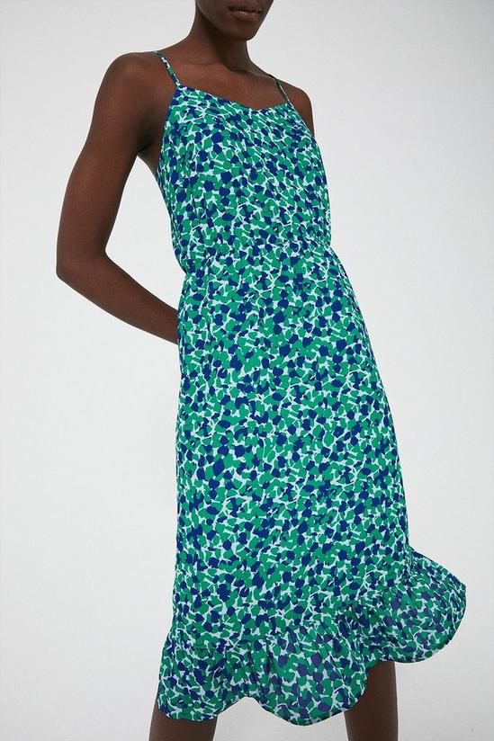 Warehouse Cami Dress With Frill Hem In Print 4