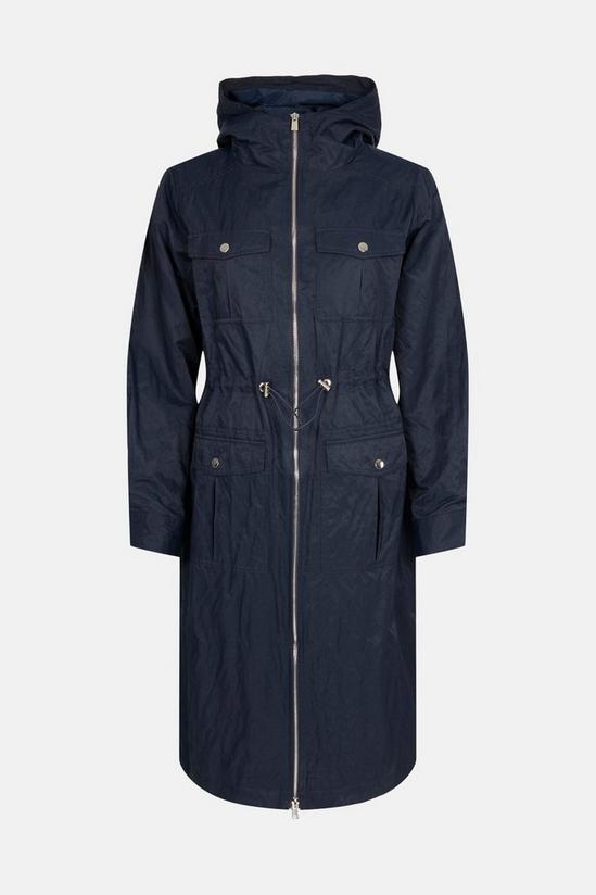Warehouse Pocket Detail Long Line Raincoat 4