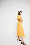 Warehouse Cotton Dress With Puff Sleeves And Belt thumbnail 5