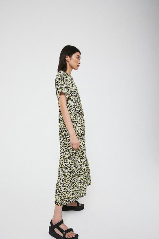 Warehouse Smock Shirt Dress In Floral 2