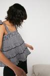 Warehouse Gingham Scallop Frill Tiered Cami Top thumbnail 1
