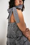 Warehouse Gingham Scallop Frill Tiered Cami Top thumbnail 2