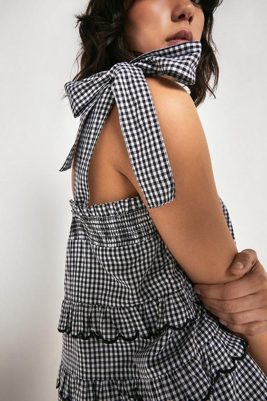 Warehouse Gingham Scallop Frill Tiered Cami Top 2
