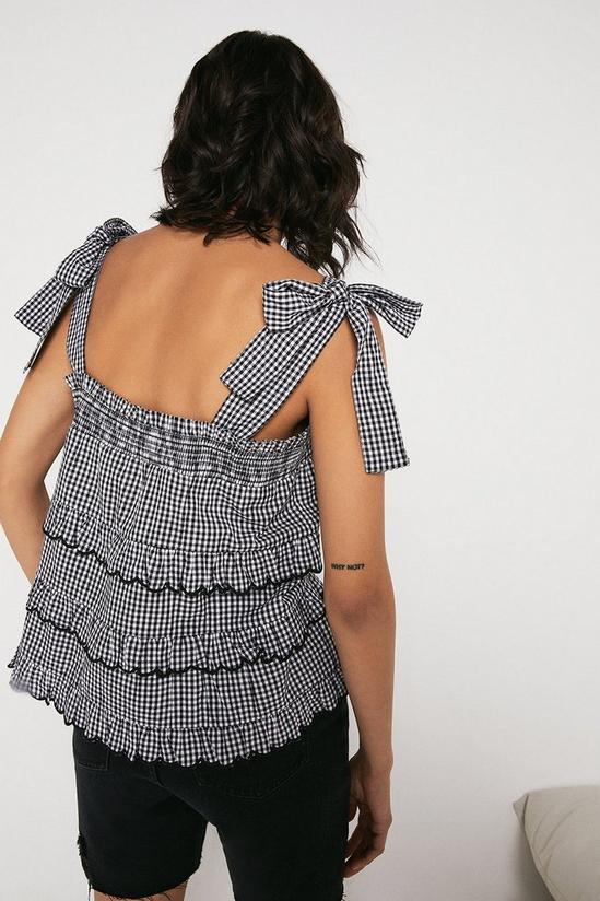 Warehouse Gingham Scallop Frill Tiered Cami Top 3
