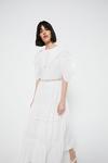 Warehouse Midi Dress With Broderie Collar thumbnail 1