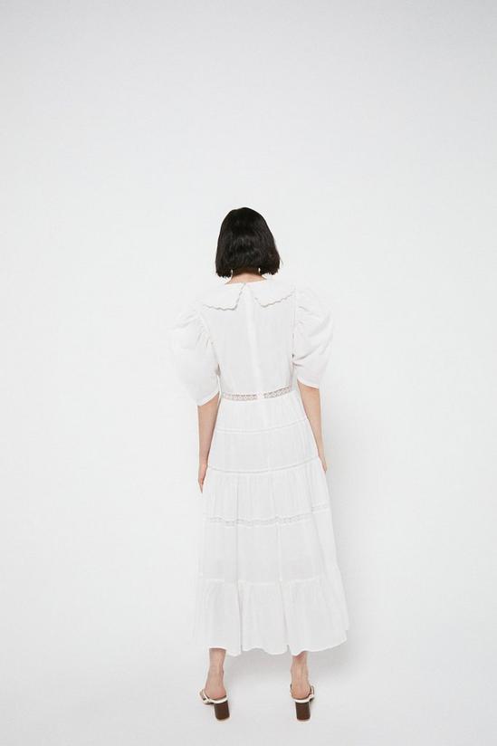 Warehouse Midi Dress With Broderie Collar 3