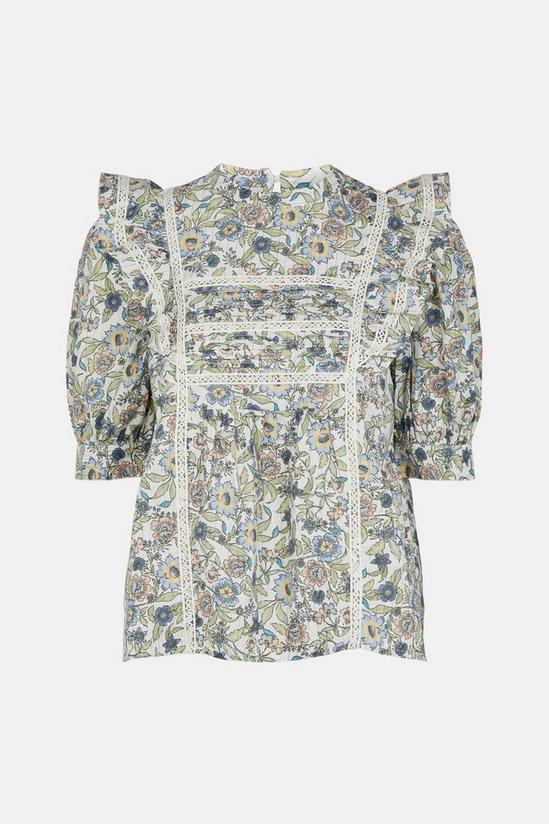 Warehouse Floral Top With Lace 5