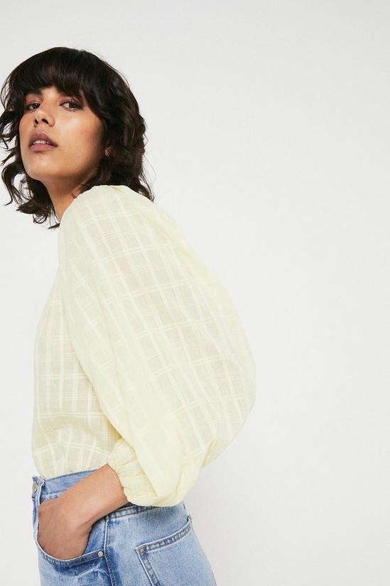 Warehouse Textured Check Square Neck Top 4