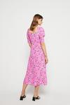 Warehouse Midi Dress With Tie Front In Floral thumbnail 3
