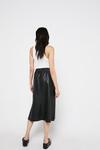 Warehouse Real Leather Elasticated Waist Midi Skirt thumbnail 3
