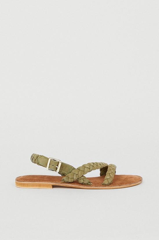 Warehouse Real Suede Braided Sandal 1