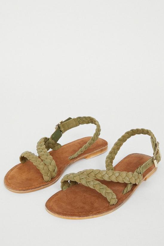 Warehouse Real Suede Braided Sandal 2