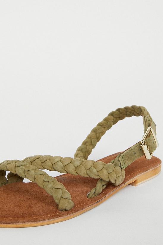 Warehouse Real Suede Braided Sandal 3
