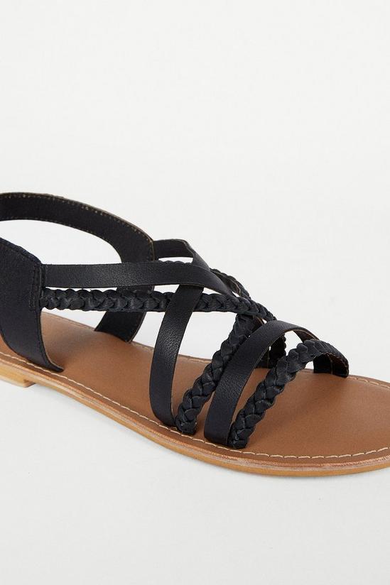 Warehouse Real Leather Braided Strappy Sandal 3