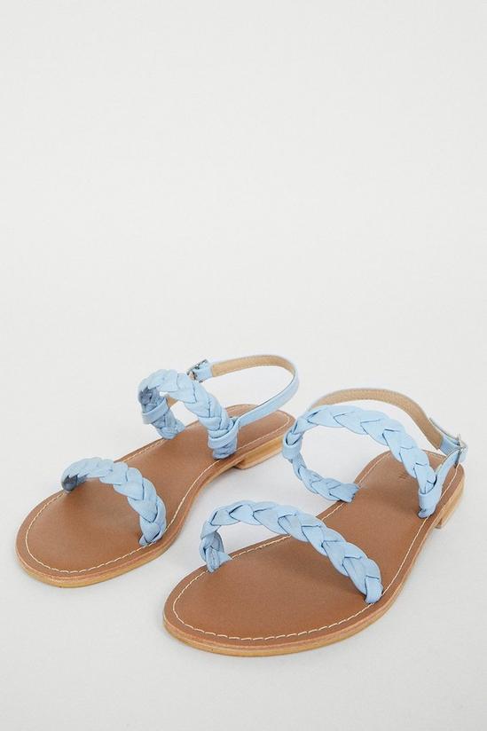 Warehouse Real Leather Braided Sandal 2