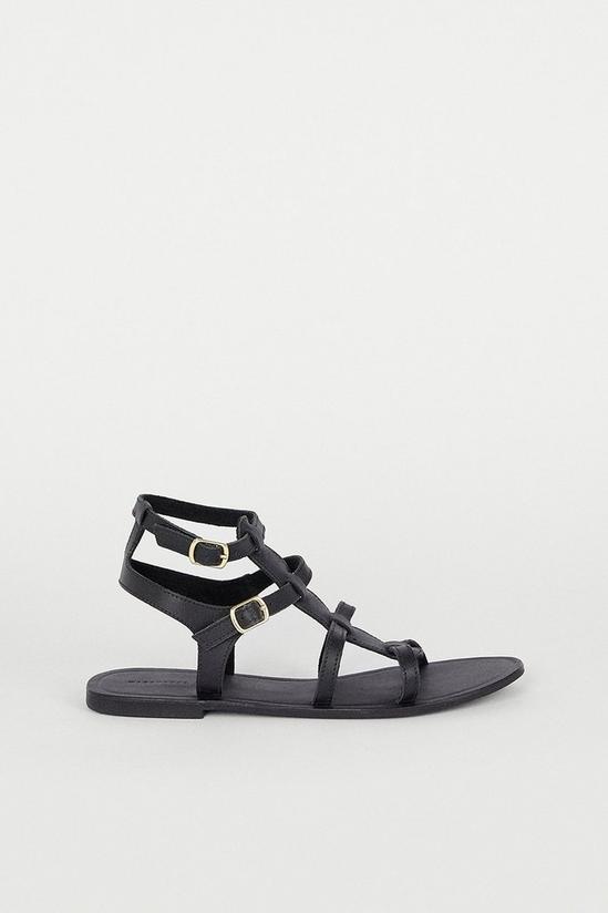 Warehouse Real Leather Strappy Gladiator Sandal 1