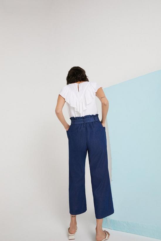 Warehouse Chambray Soft Belted Culottes 3