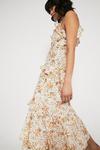 Warehouse Cami Maxi Dress With Ruffle In Foil Floral thumbnail 1