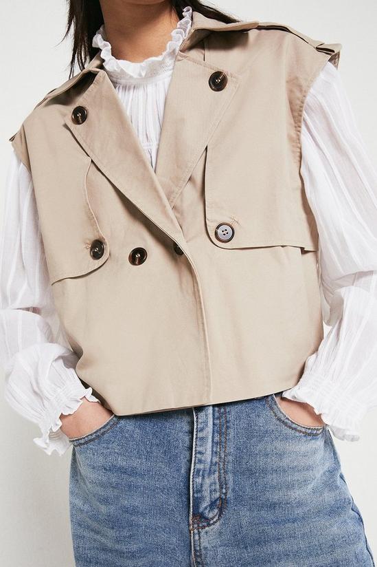 Warehouse Sleeveless Cropped Trench 2