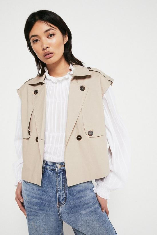 Warehouse Sleeveless Cropped Trench 4