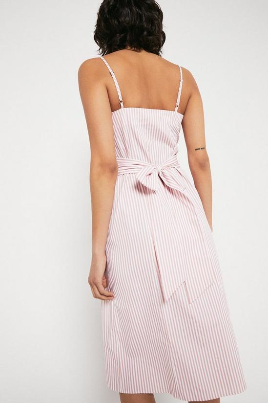 Warehouse Cami Dress With Buttons In Stripe 3
