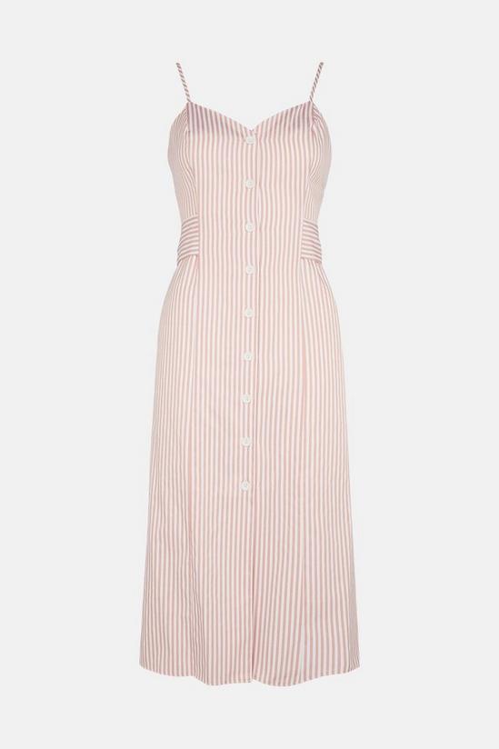 Warehouse Cami Dress With Buttons In Stripe 5