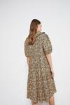 Warehouse Smock Dress In Leopard With Collar thumbnail 3