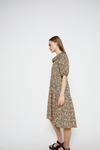 Warehouse Smock Dress In Leopard With Collar thumbnail 4