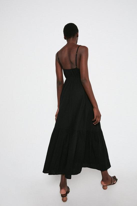 Warehouse Black Dress With Rings 3