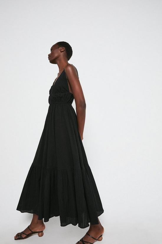 Warehouse Black Dress With Rings 4