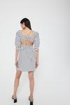 Warehouse Puff Sleeve Spot Dress With Back Detail thumbnail 3