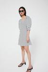 Warehouse Puff Sleeve Spot Dress With Back Detail thumbnail 4