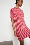 Warehouse Cotton Diagonal Stripe Short Dress thumbnail 1