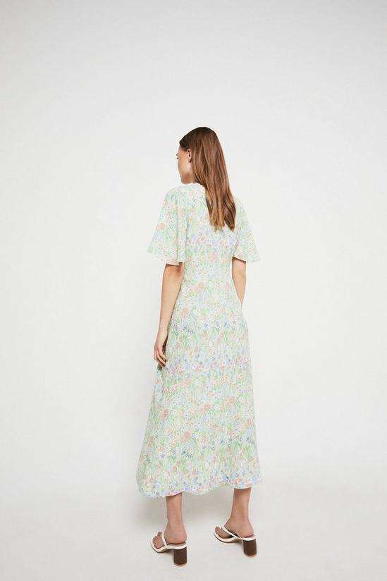 Warehouse Midi Dress With Splits In Floral 3