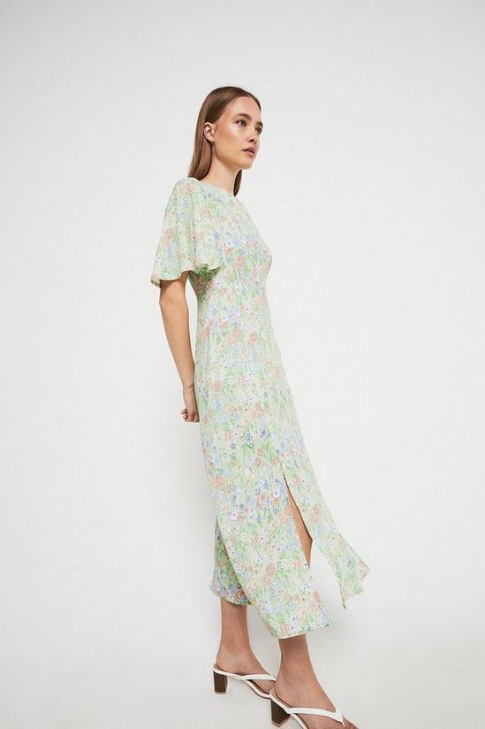 Warehouse Midi Dress With Splits In Floral 4