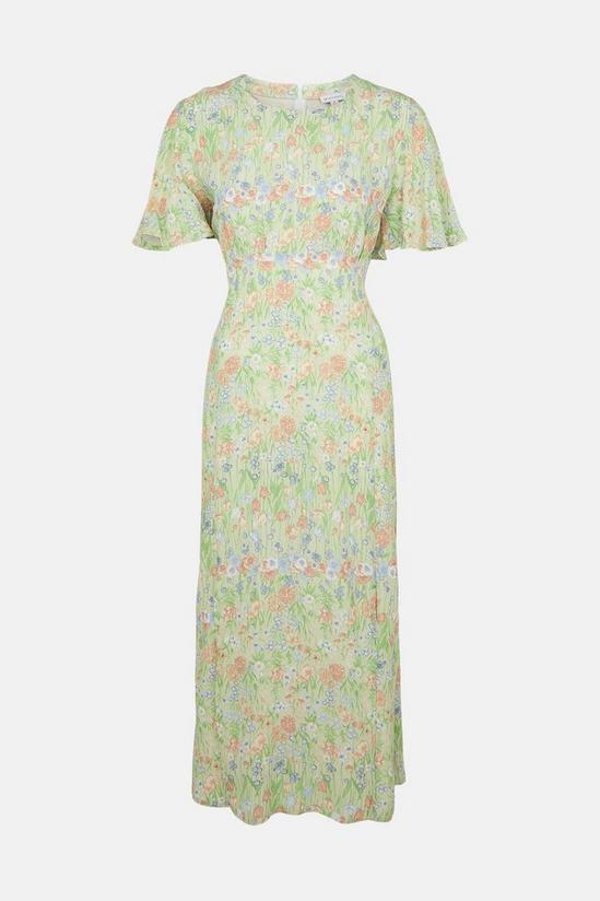 Warehouse Midi Dress With Splits In Floral 5