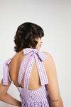 Warehouse Gingham Tie Shoulder Maxi Dress thumbnail 3