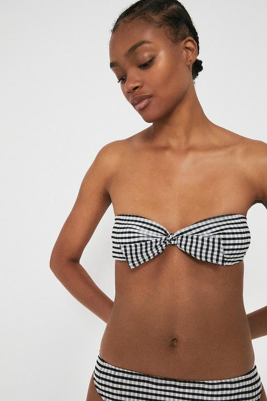 Warehouse Gingham Bandeau Tie Front 1