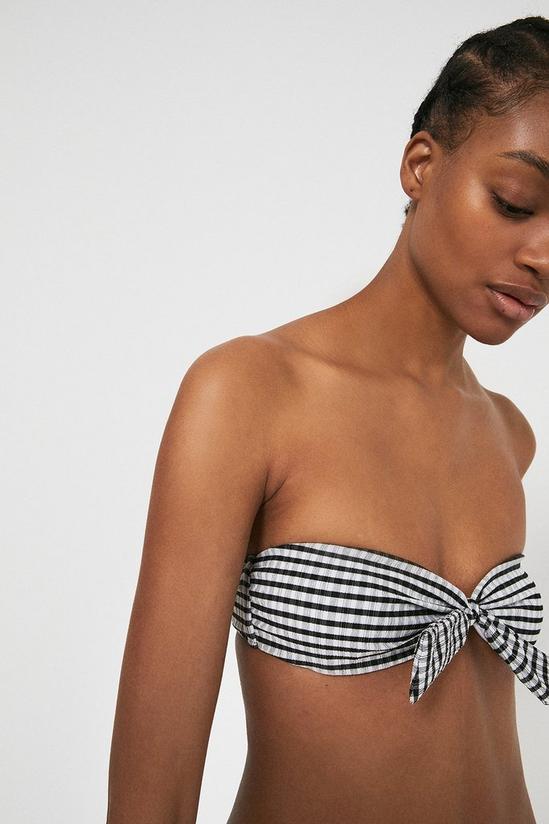 Warehouse Gingham Bandeau Tie Front 2