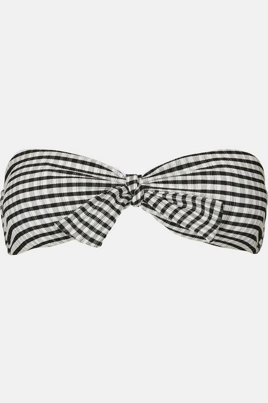 Warehouse Gingham Bandeau Tie Front 5