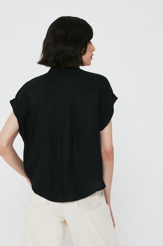 Warehouse Linen Mix Short Sleeve Shirt 3