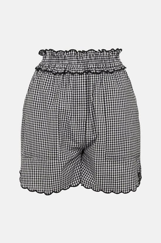 Warehouse Gingham Scallop Frill Shorts 5