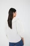 Warehouse Embroidered Collar Detail Puff Sleeve Top thumbnail 3