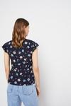 Warehouse Top With Flutter Sleeve In Floral thumbnail 4
