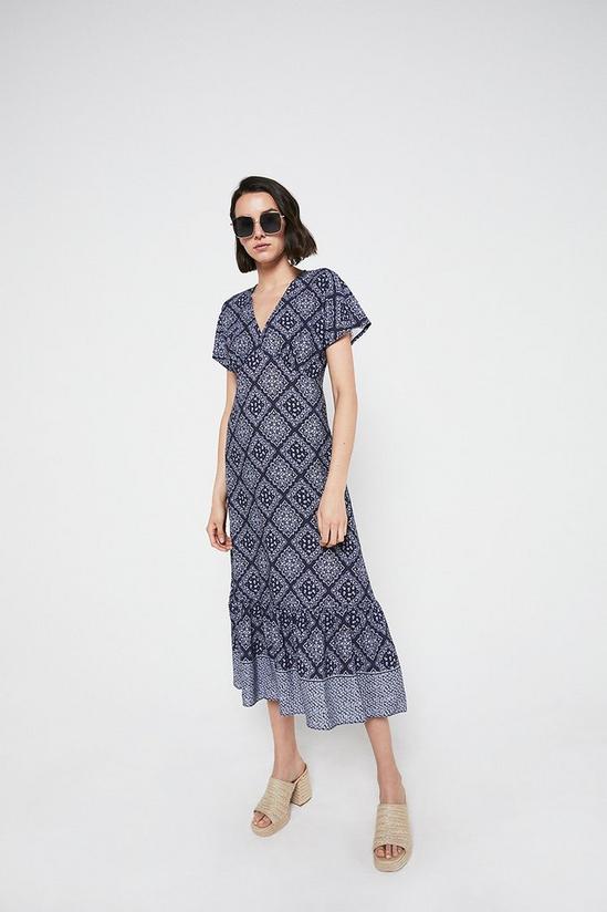 Warehouse Midi Dress With Flutter Sleeve 4
