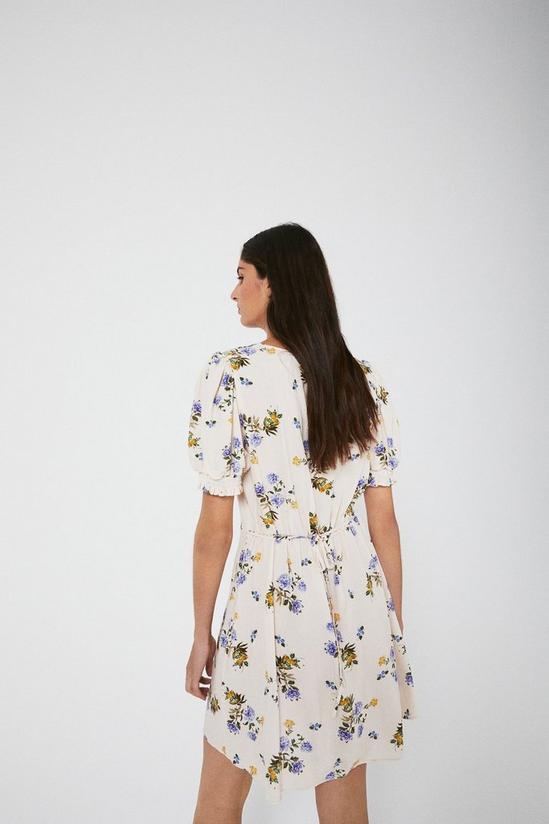 Warehouse Tea Dress With Buttons In Floral 3